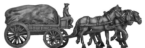 Russian 3 horse Regimental wagon