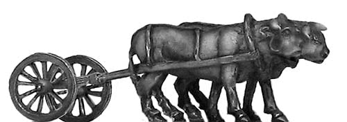 Russian limber and two oxen