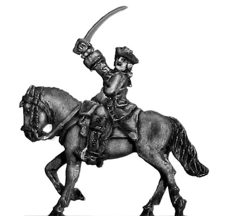 Dragoon officer in tricorn