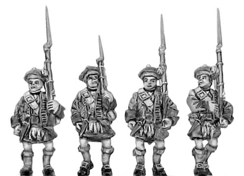 Fusilier in mitre, skirmish