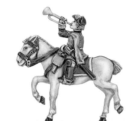 Regiment of horse trumpeter in tricorn