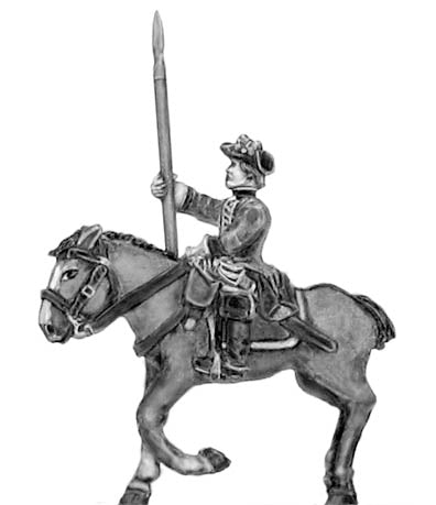 Regiment of horse in tricorn standard bearer