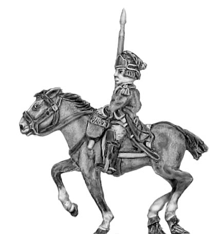 Light Dragoon in helmet standard bearer
