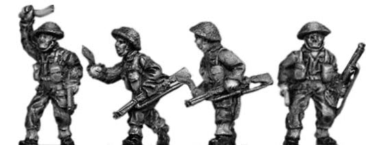Gurkha infantry with No1 Mk3 rifle khukri drawn in helmet