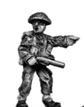 British NCO with Sten SMG in helmet