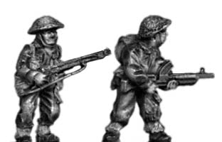 Gurkha Bren LMG and crew in helmet