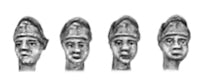 Italian Askari head in bustina four heads