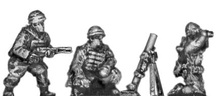 Folgore heavy mortar and three crew