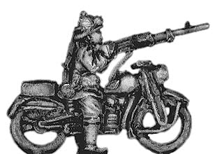 Bersaglieri on motorcycle with LMG
