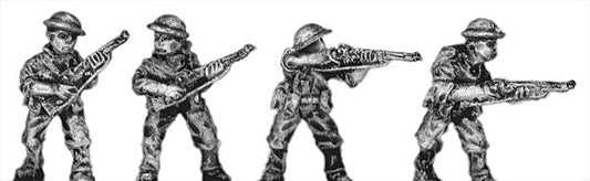 Pacific Australians, with rifle, in tin helmet