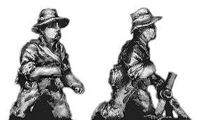Pacific Australians, 2-inch mortar and No. 2, in bush hat