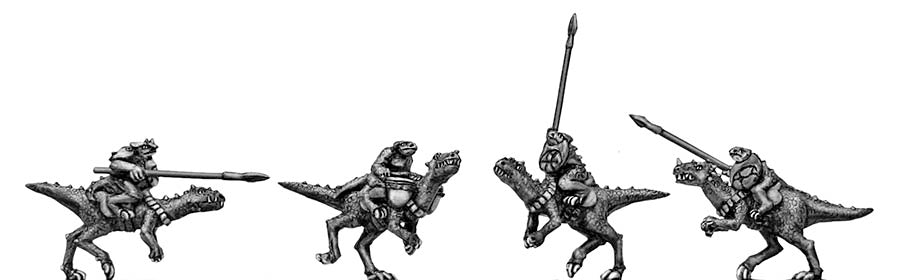 400FAN104 Lizard Warrior Raptor Riders – Eureka Miniatures