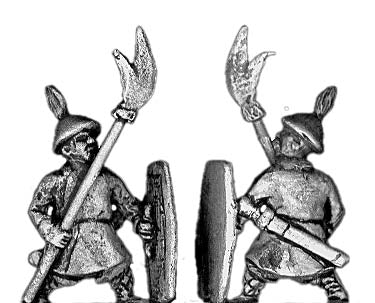 Halberdier with shield