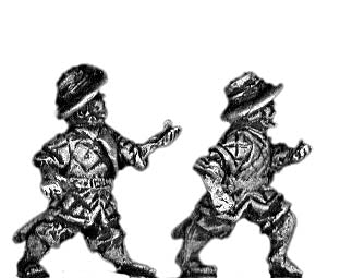Portuguese halberdier, various heads