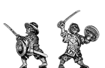 Portuguese swordsman, various heads