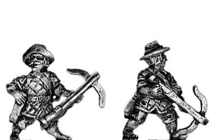 Portuguese Crossbowman, various heads