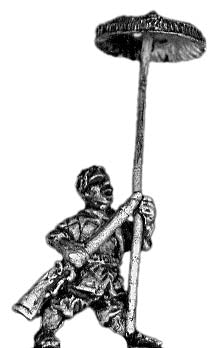 African parasol bearer (holding spare arquebus)
