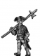  1756-63 Saxon Musketeer sergeant, marching with halberd 