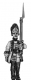  1761-78 Saxon Grenadier in Austrian bearskin officer marching 