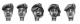  Set of five British beret heads 