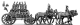  Four horse caisson würtz wagon, walking, with two civilian drive 